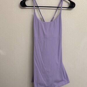 Lavender workout dress with built in shorts